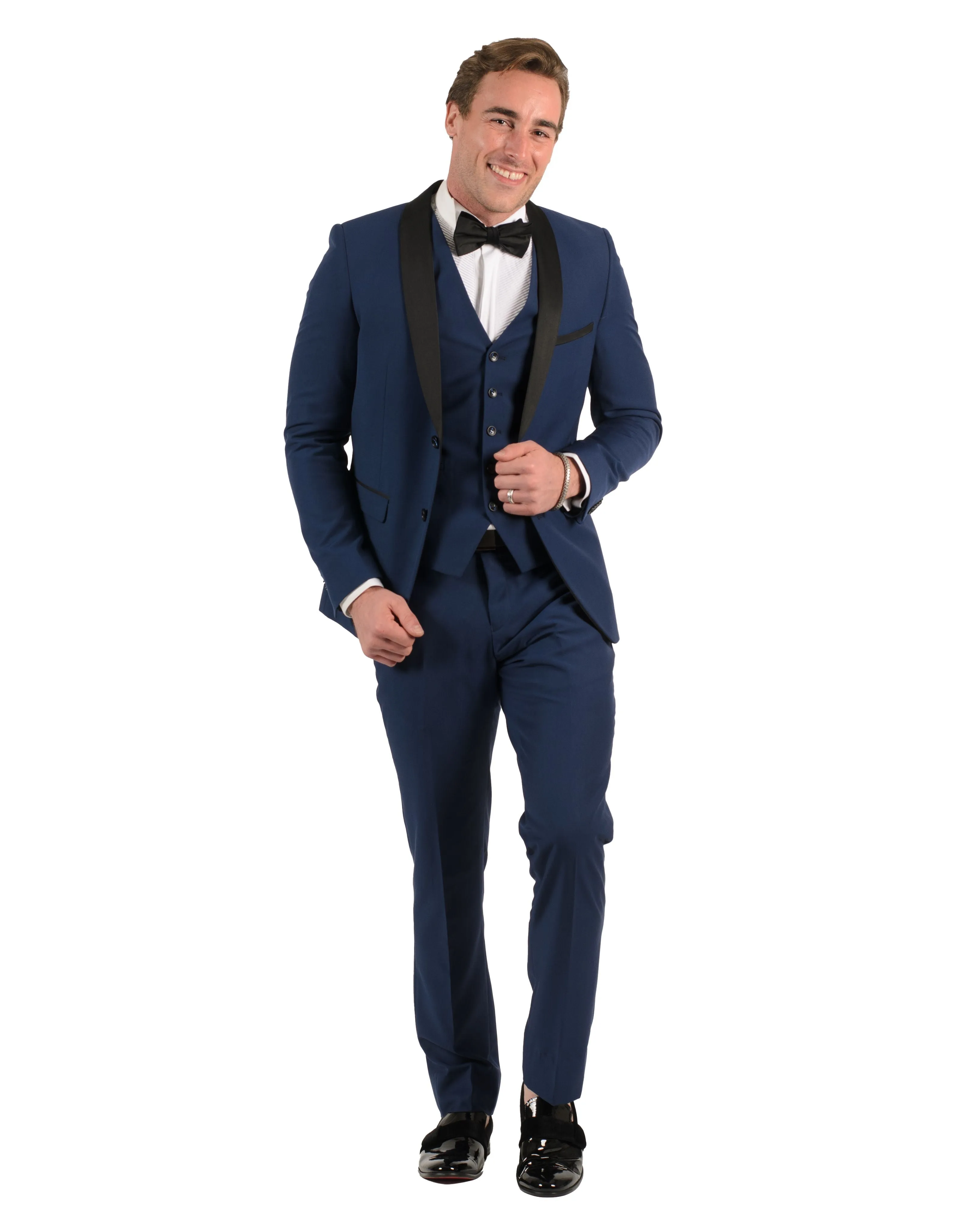 2 Button Shawl Lapel Royal Blue Slim Fit Suit FF2SSX V-1230