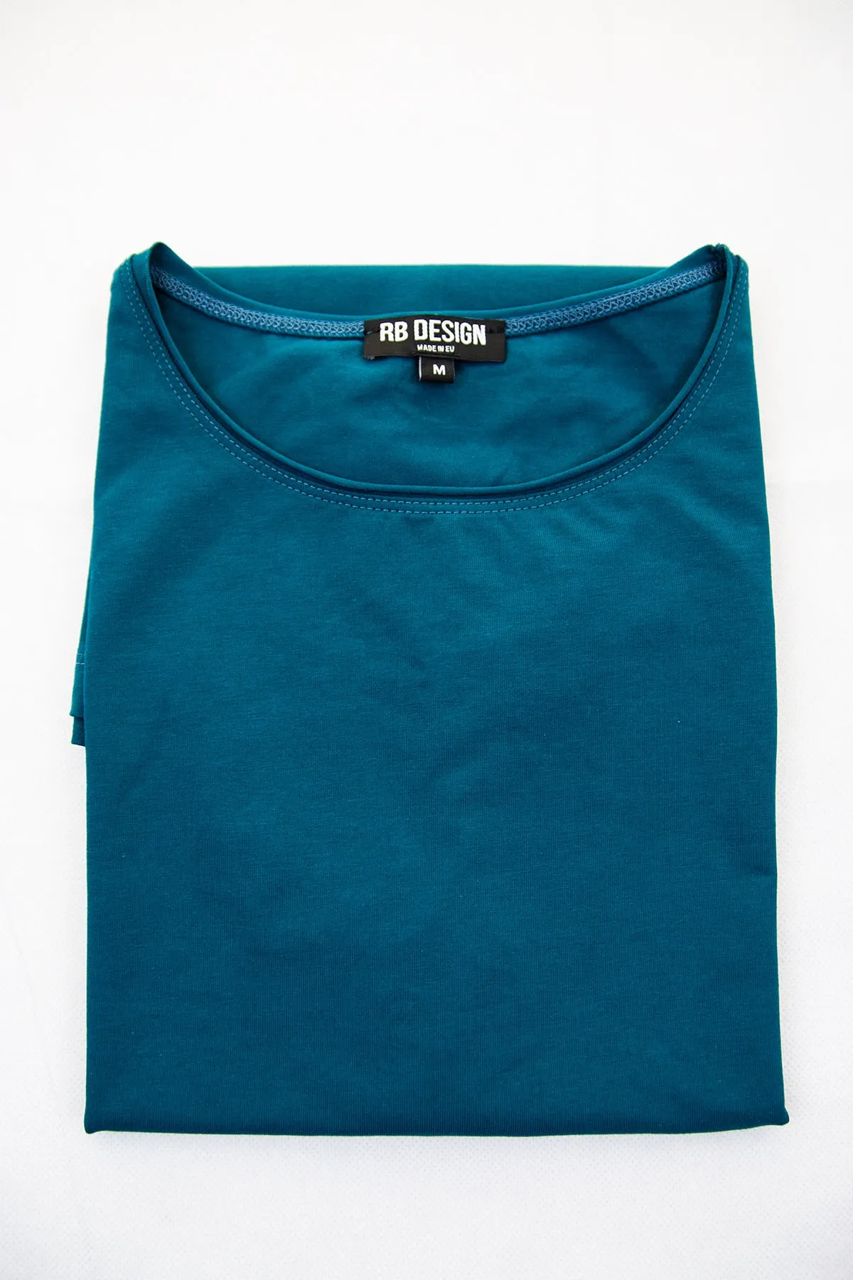 2 Pack Ocean Blue Men's Plain Round Neck T-shirt - Longline