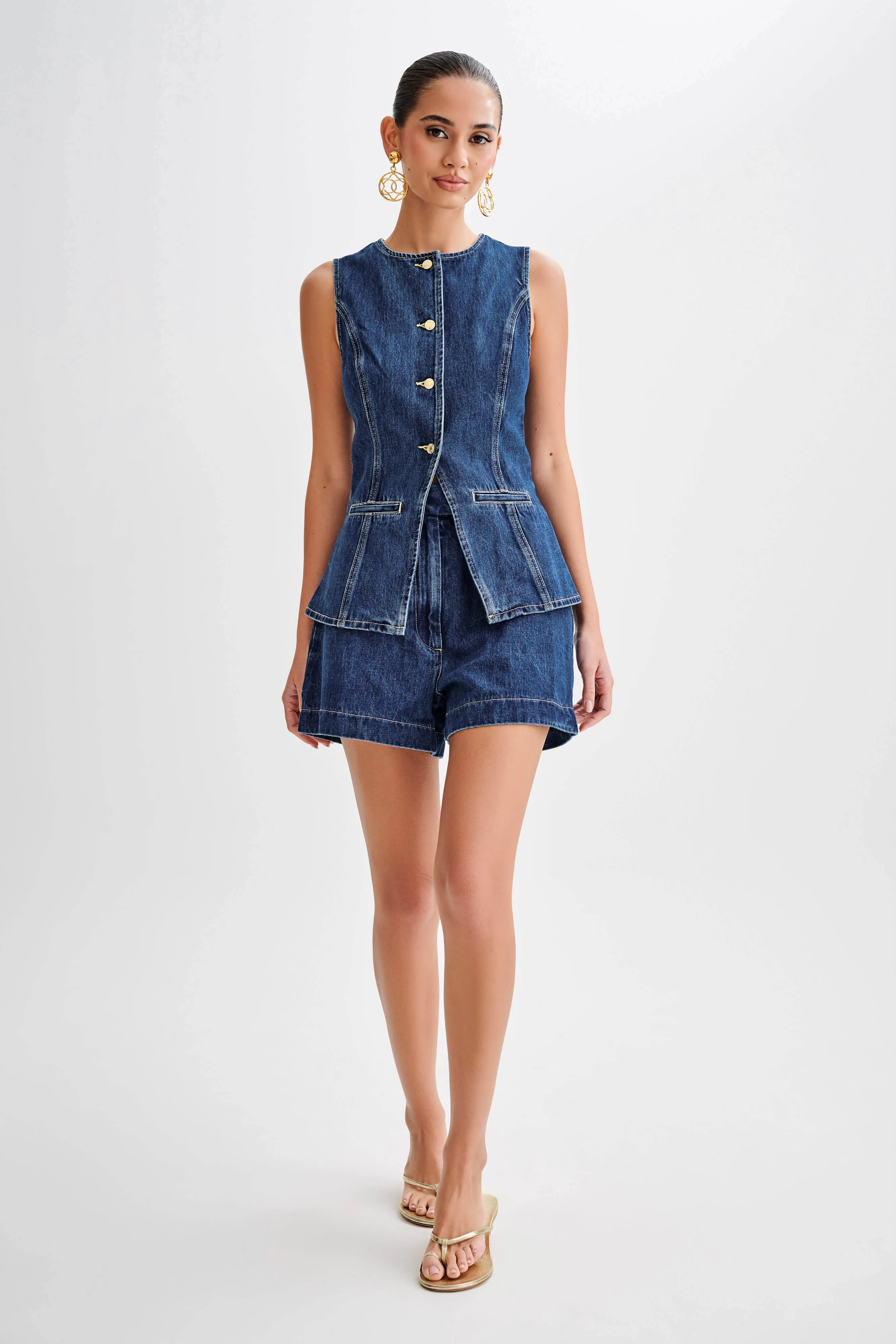 Abel Denim Shorts - Dark Blue