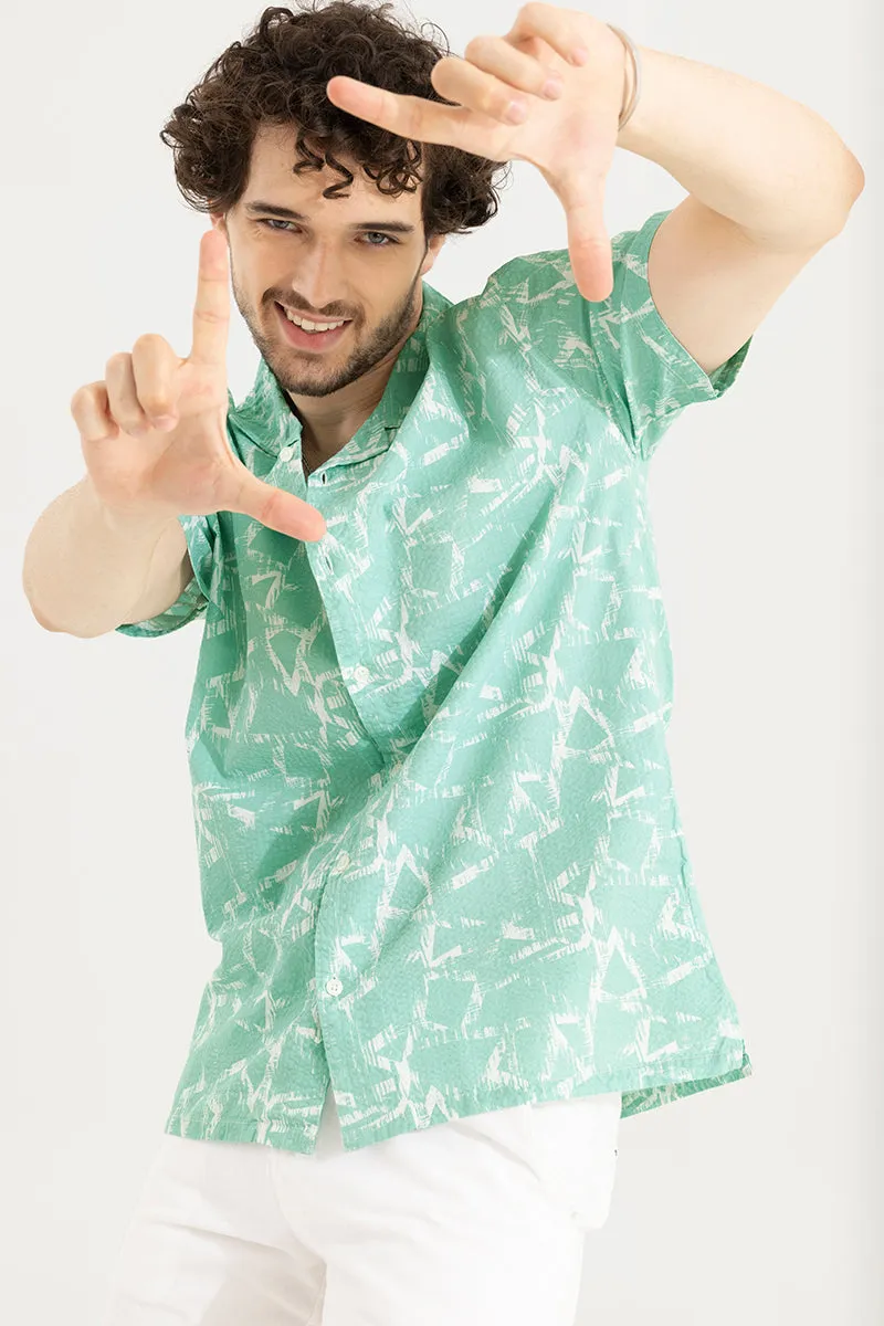 Abstract Triangle Green Shirt