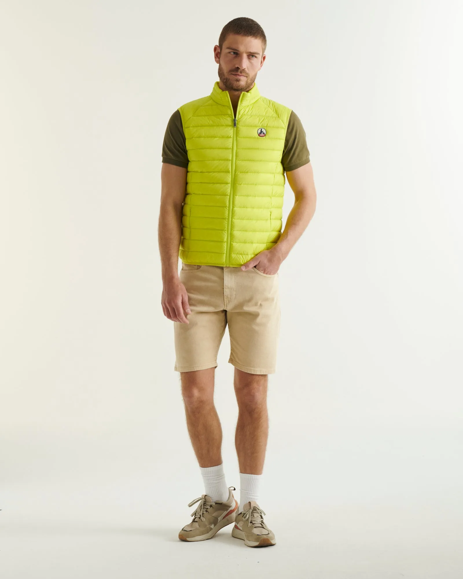 Acid green Tom sleeveless puffer jacket