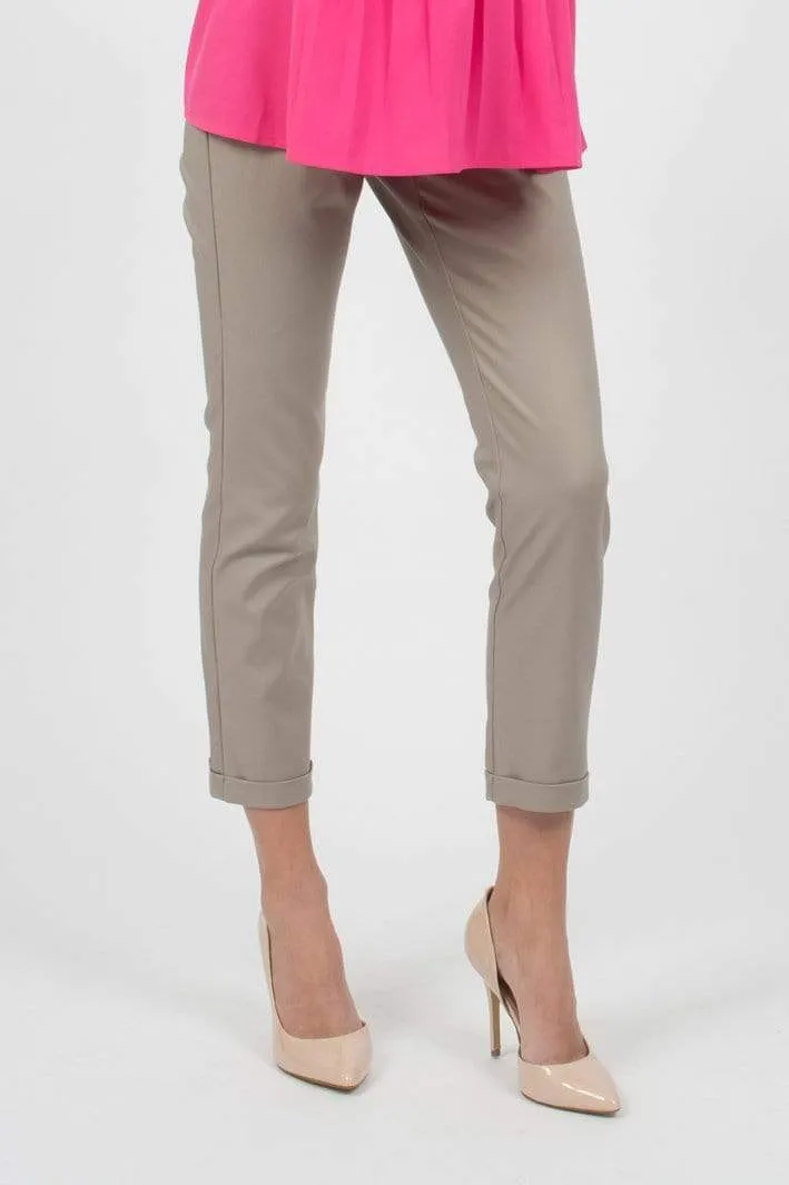 Aleecia Slim Straight Maternity Pants G.Brown