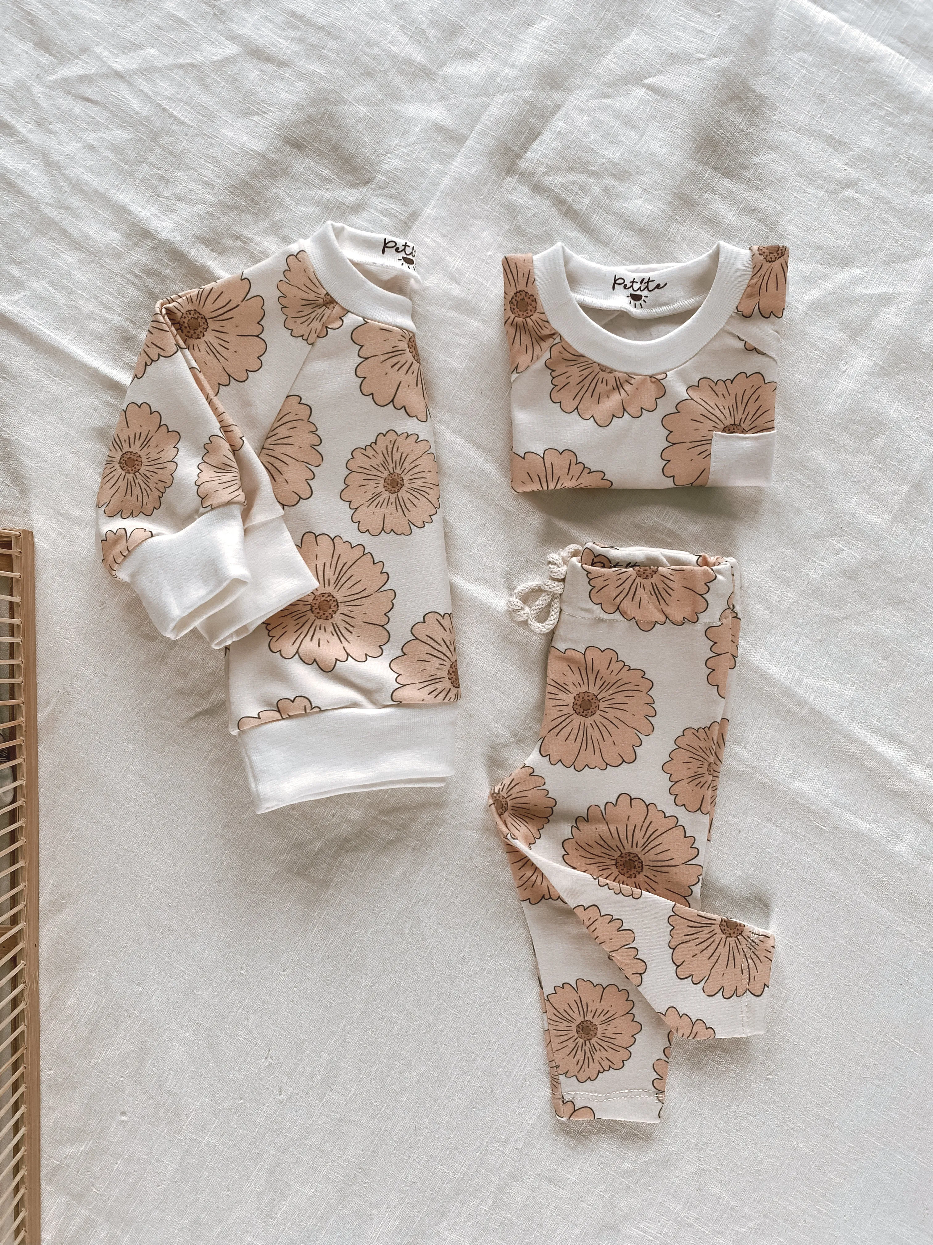 Baby cotton sweatshirt / girly prints