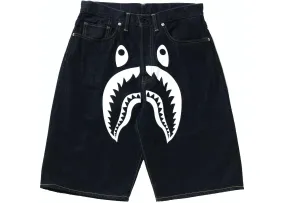 Bape Shark Denim Shorts 'Indigo'