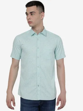 Beach Glass Printed Slim Fit Casual Shirt | JadeBlue