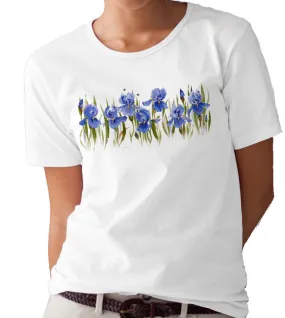 Bees and Iris Flowers T-shirt/tee by Valerie Pfeiffer