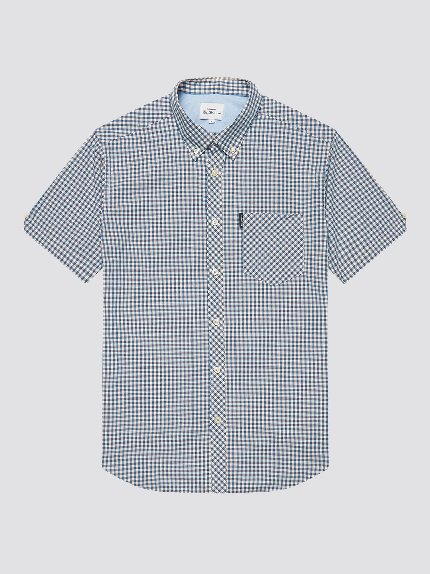 Ben Sherman Men's Signature Gingham Check Shirt, Button-Down Collar, Short Sleeved, Regular Fit