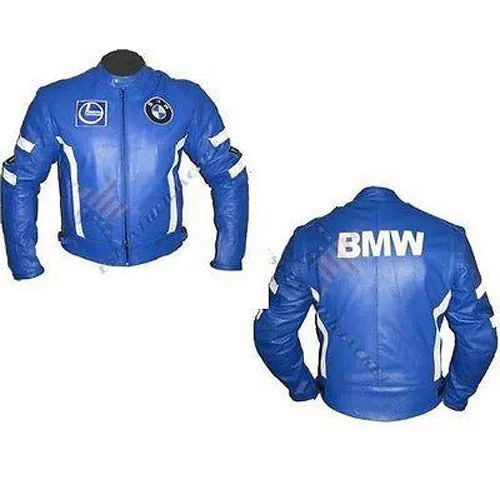 Blue BMW motorycle jacket with armor protection