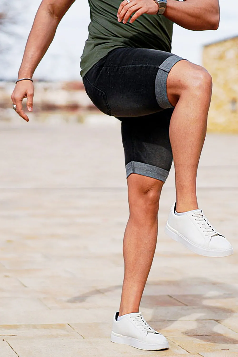 Buy $80 Free Shipping The Perfect Pair of Denim Shorts For Every Man-Black