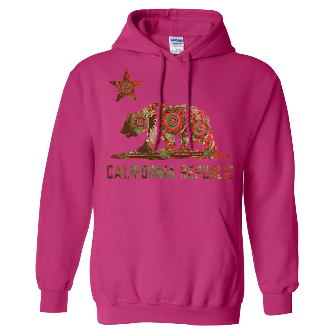 California Chumash Mandala Bear Sweatshirt Hoodie