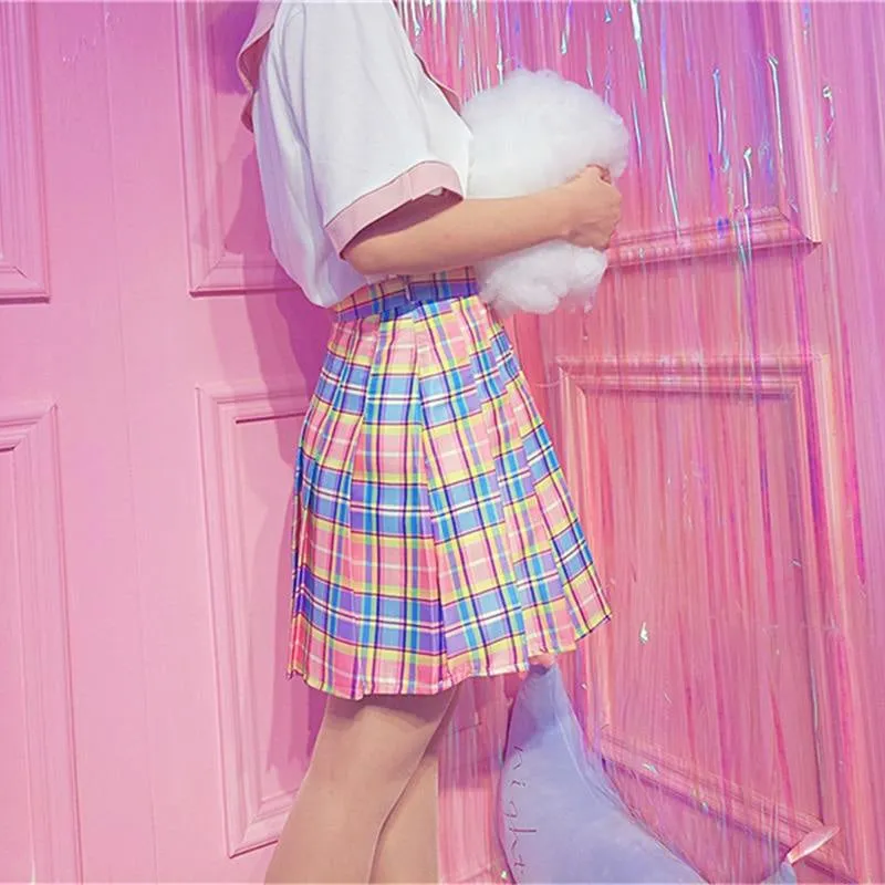 Candy Plaid Skirt