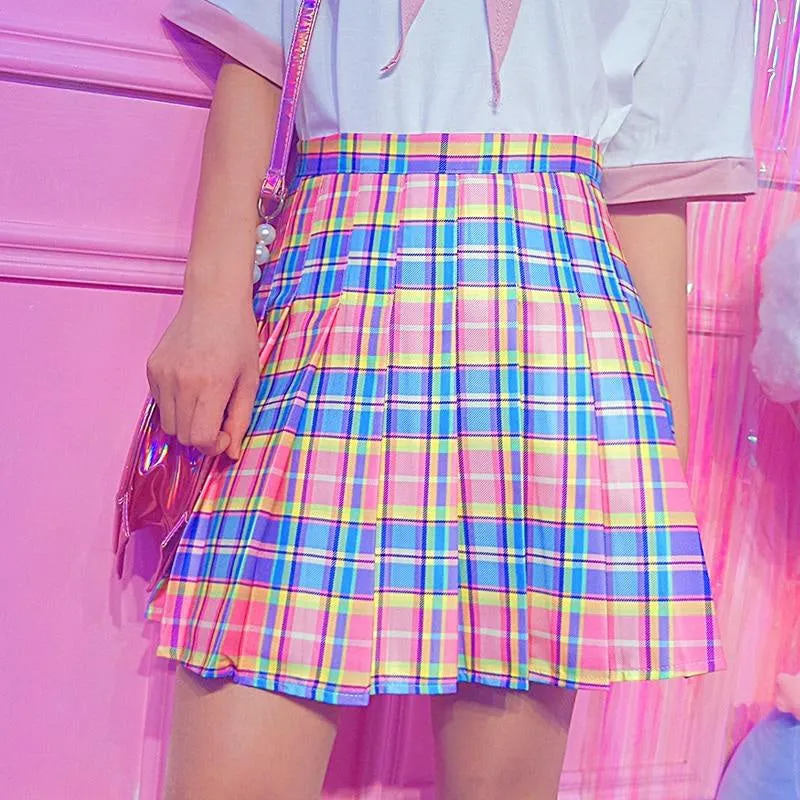 Candy Plaid Skirt