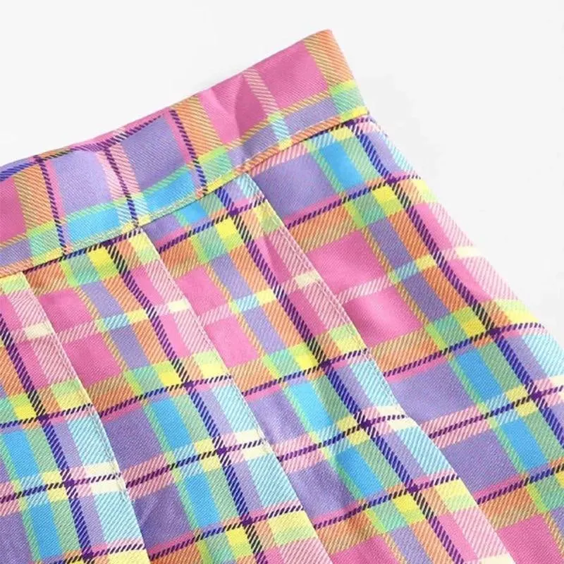 Candy Plaid Skirt