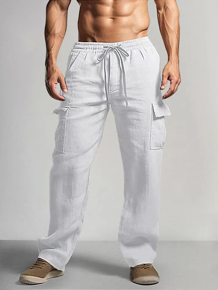 Casual Cotton Linen Straight Relaxed Pants