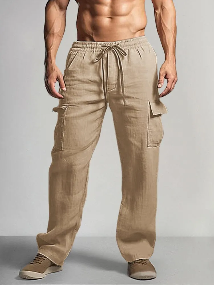 Casual Cotton Linen Straight Relaxed Pants