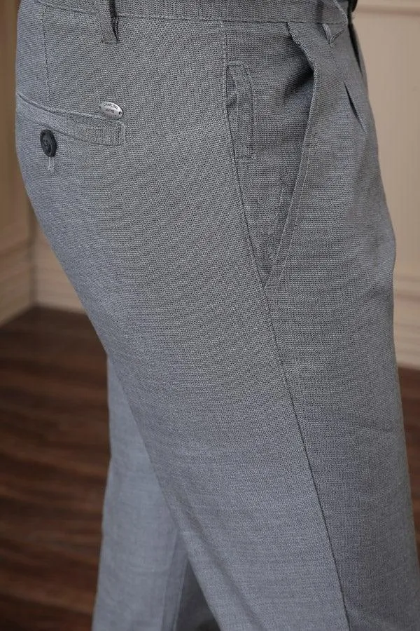 CASUAL PANT CROSS POCKET BLUE GREY