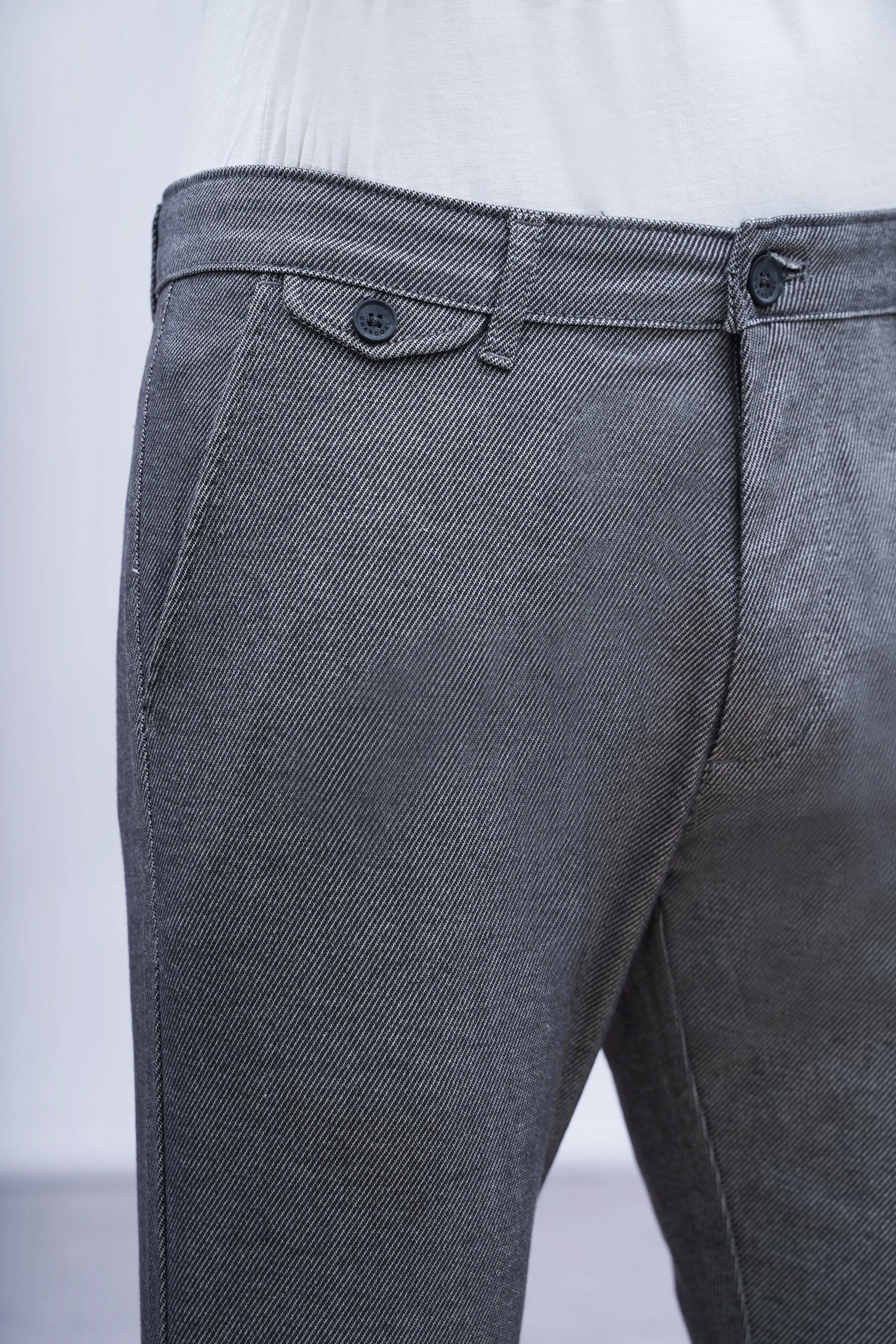 CASUAL PANT CROSS POCKET GREY BLACK