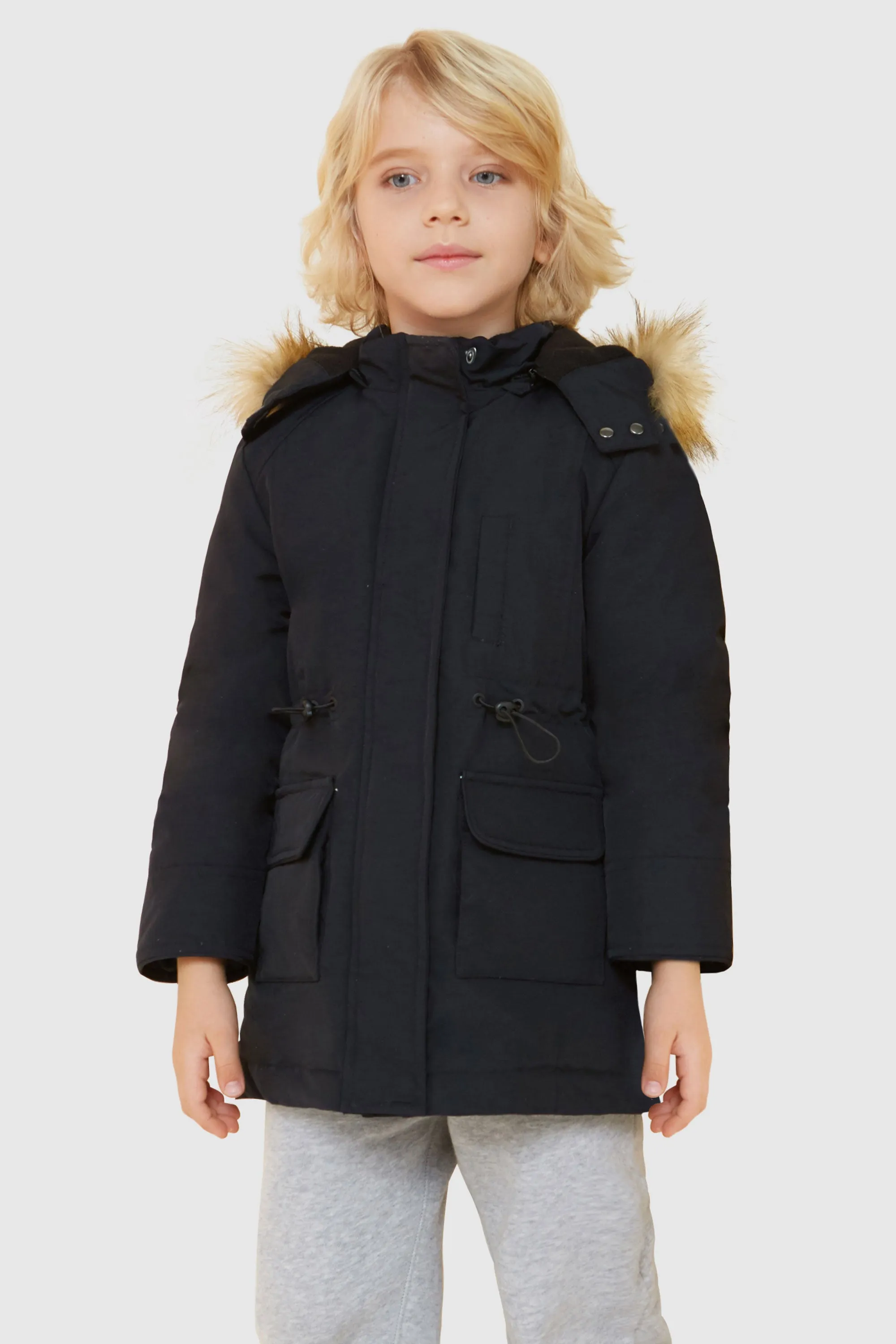 Children's Warm Down Quilted Hooded Jackets