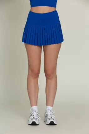 Cobalt Pleated Tennis Skirt