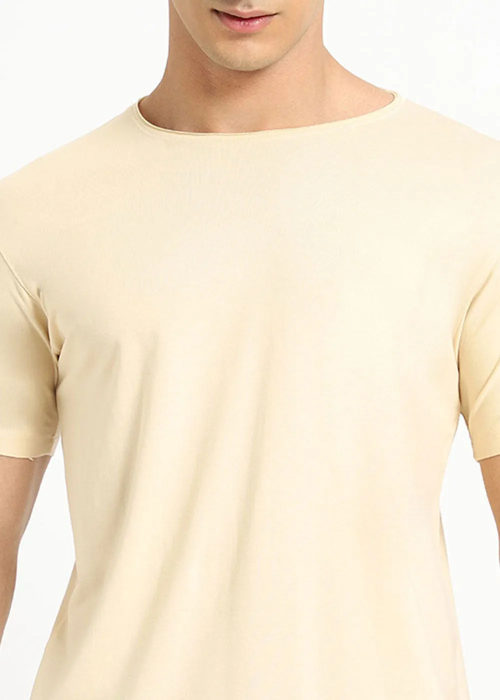 Cream Crew neck T-shirt