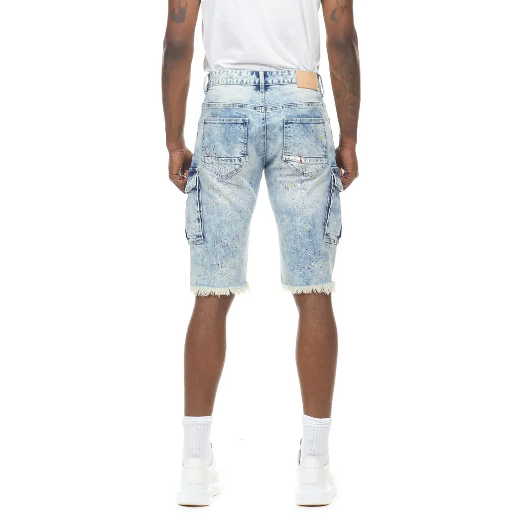 Daisy Graffiti Jean Shorts - Placid Blue