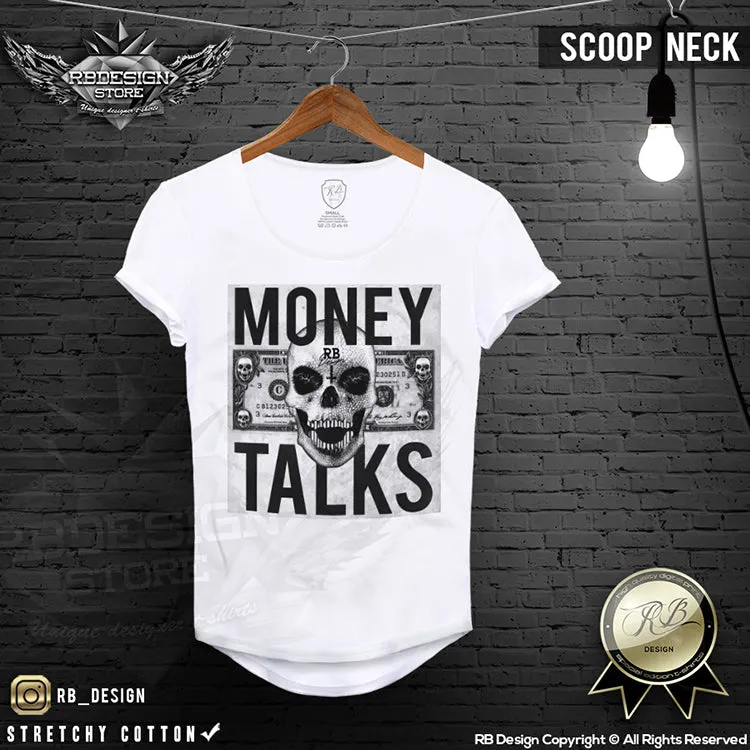 Designer Skull Mens T-shirt Money Talks Dollar Bill Tank Top MD669 Black