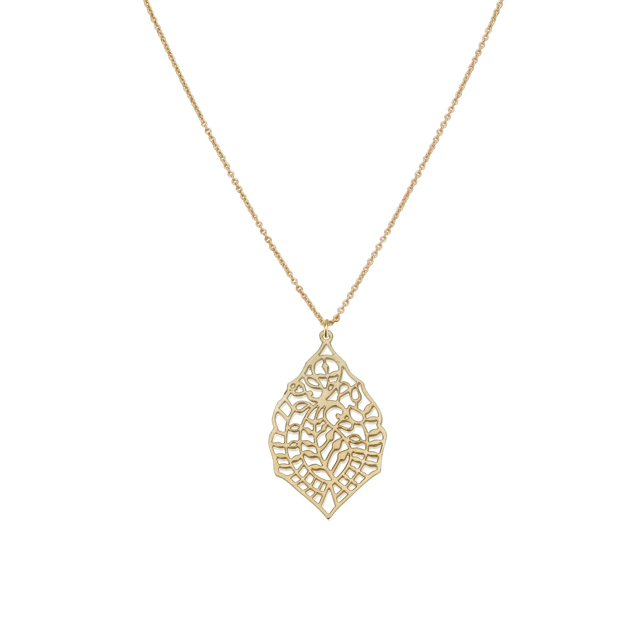 Filigree Leaf & Helen Chain Necklace