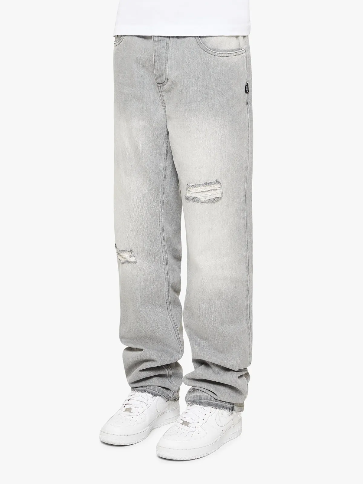 FLARED DENIM - GREY