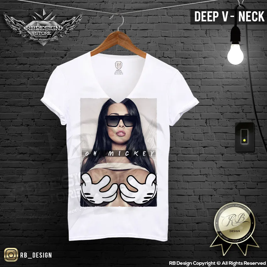 Funny Men's T-shirt Dope Hands Sexy Naked Girl Top MD444