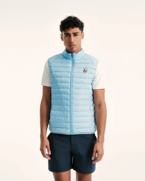 Heaven blue Tom sleeveless puffer jacket