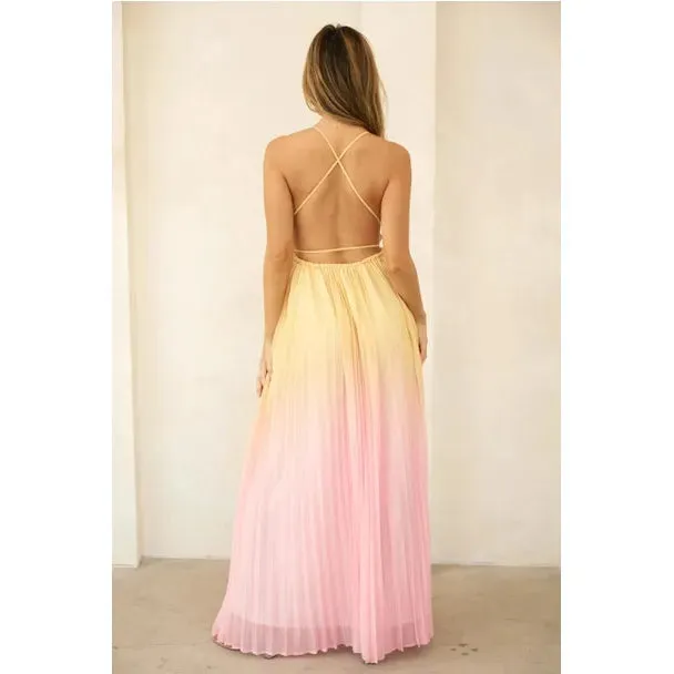 Holly Pleated Maxi Dress