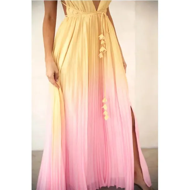 Holly Pleated Maxi Dress