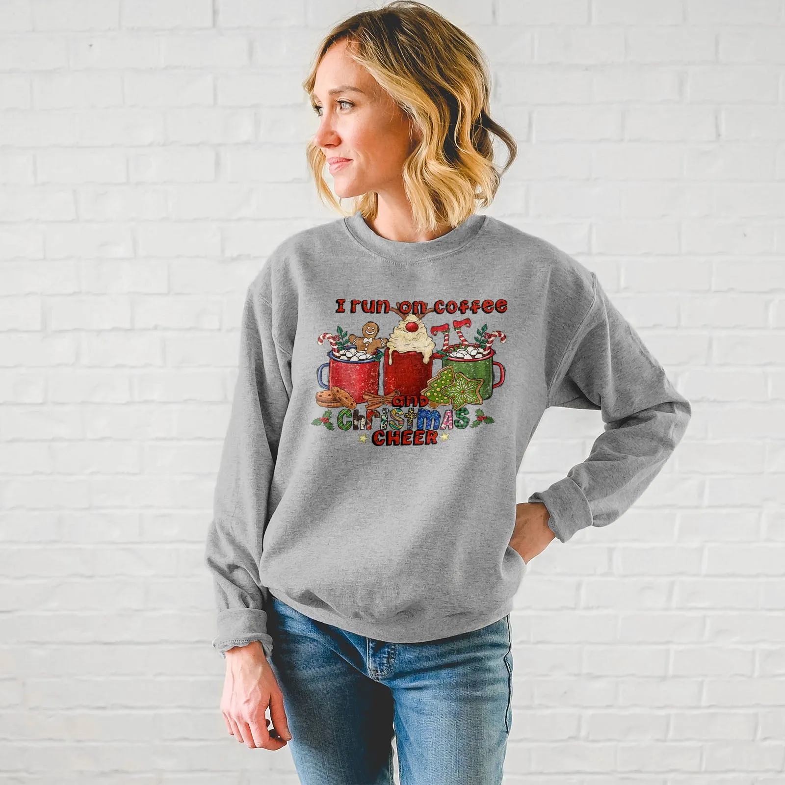 I Run On Coffee And Christmas Cheer Sweatshirt