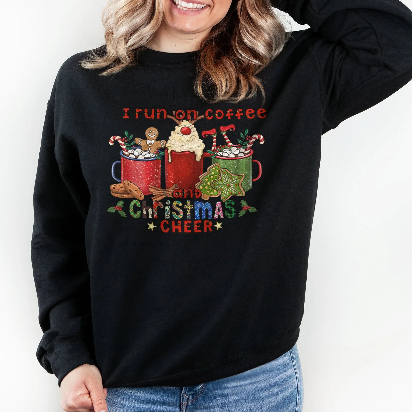 I Run On Coffee And Christmas Cheer Sweatshirt