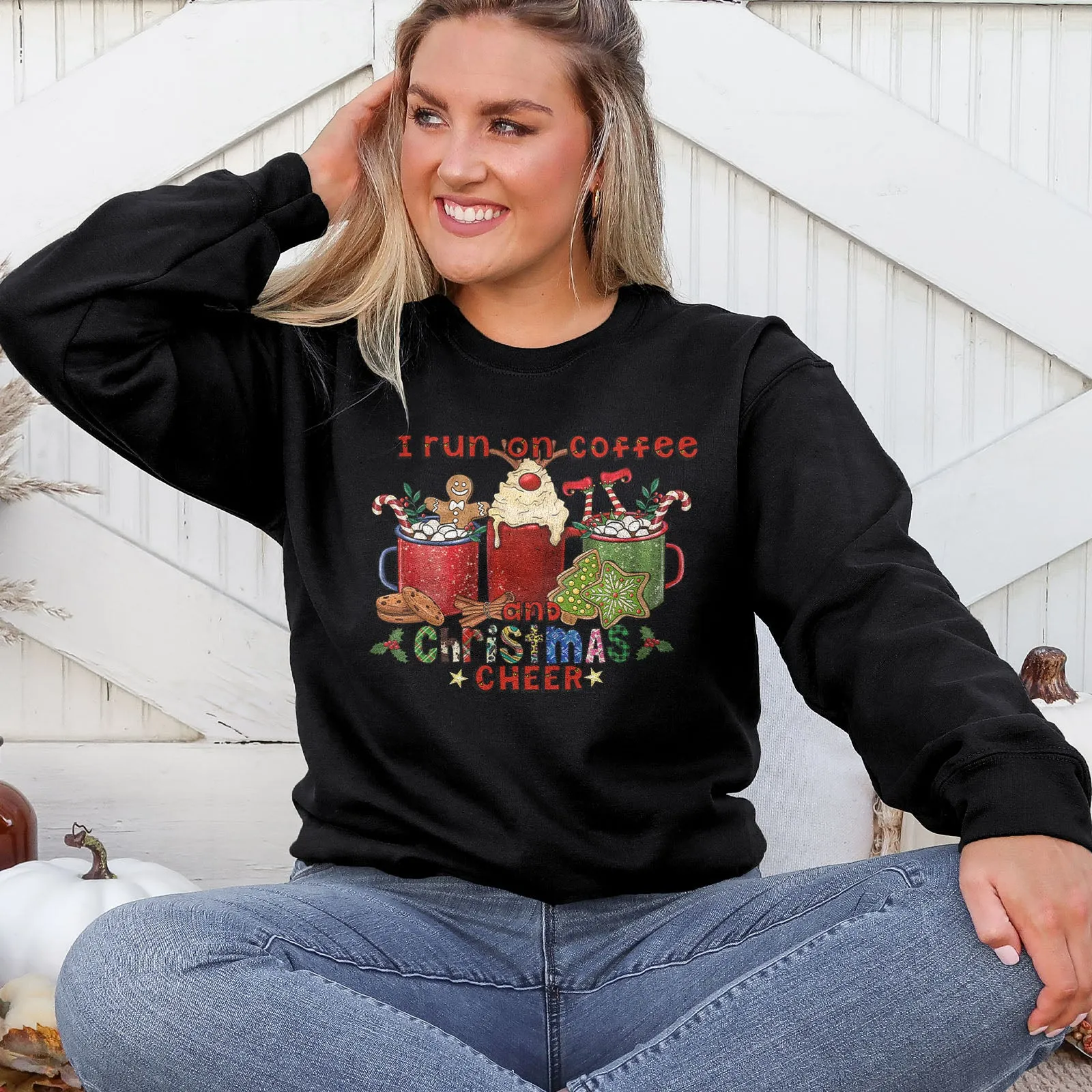 I Run On Coffee And Christmas Cheer Sweatshirt