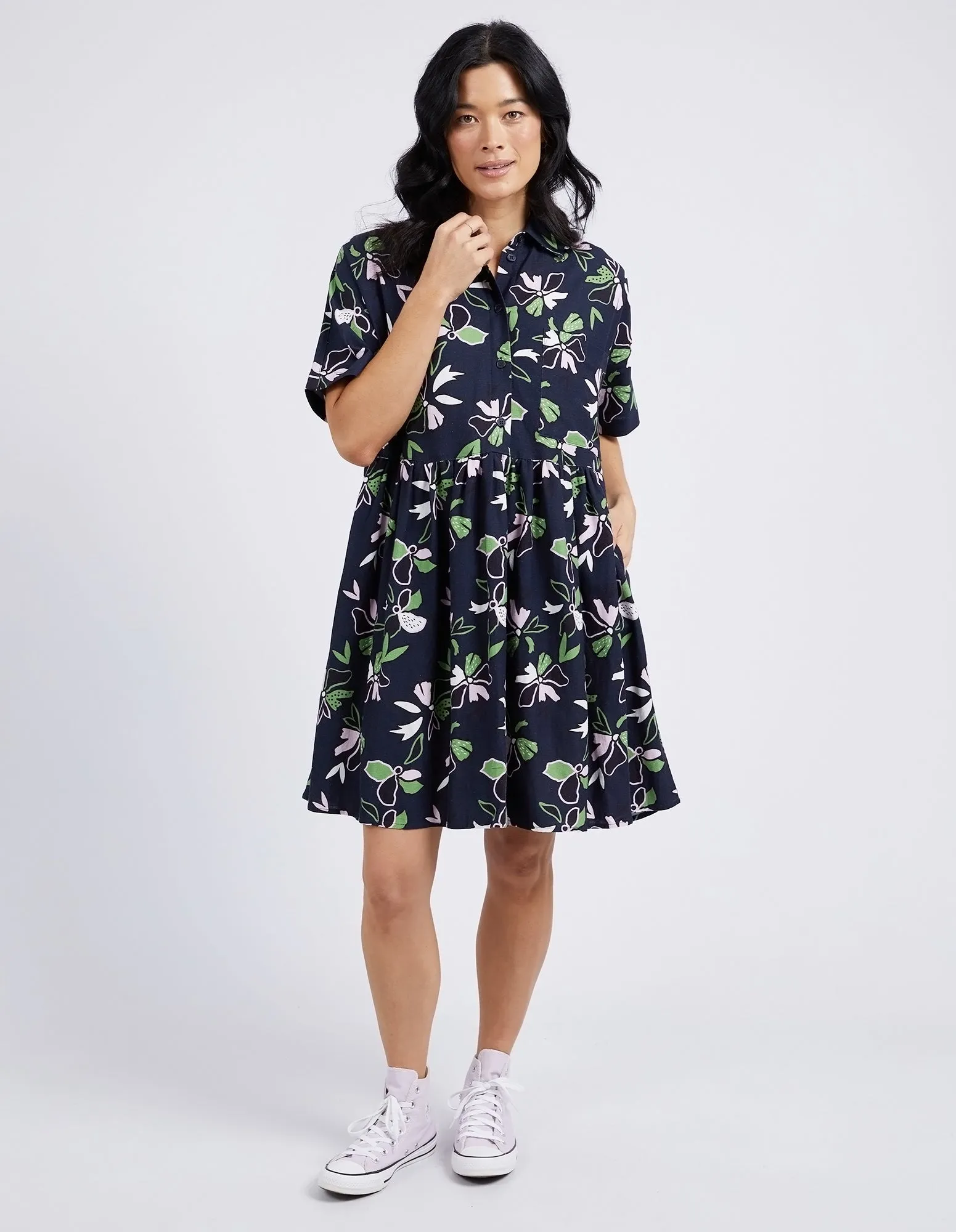 Idyll Floral Dress Navy