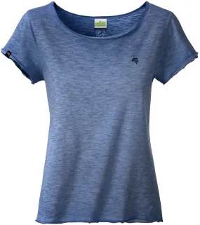 JAN 8015 ― Damen Bio-Baumwolle Flammgarn T-Shirt - Denim Blau