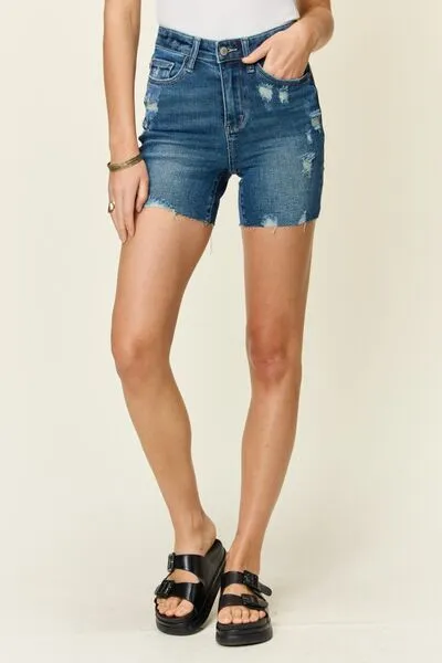 Judy Blue Tummy Control High Waist Denim Shorts