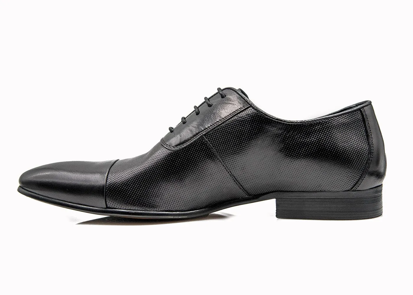 King Jeffrey - Premium Black Oxford Dress Shoes for Men