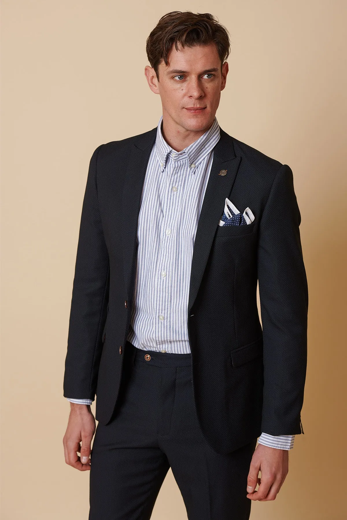 MAX - Navy Blue Two Piece Suit