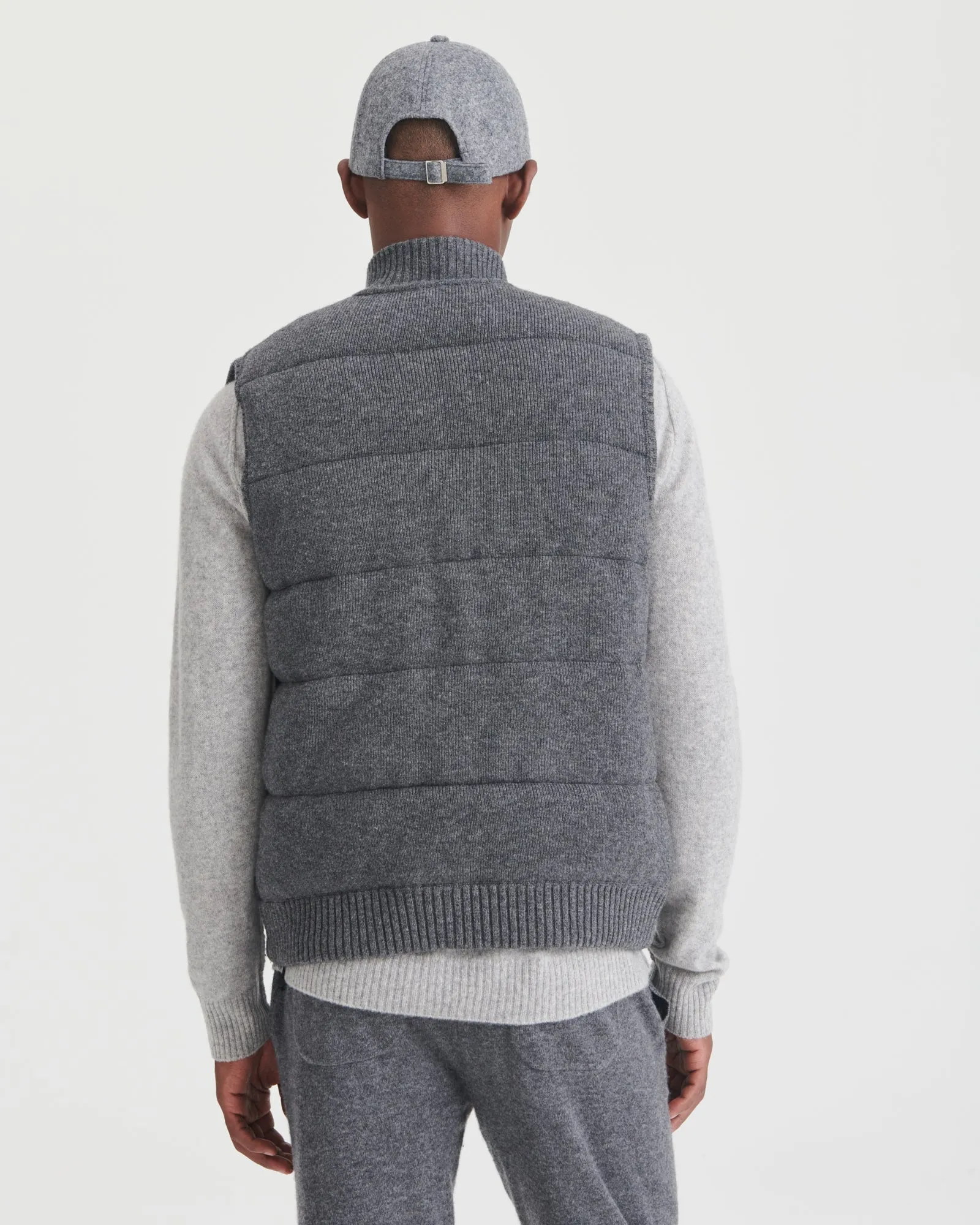 Luxurious Merino Wool & Cashmere Blend Puffer Vest