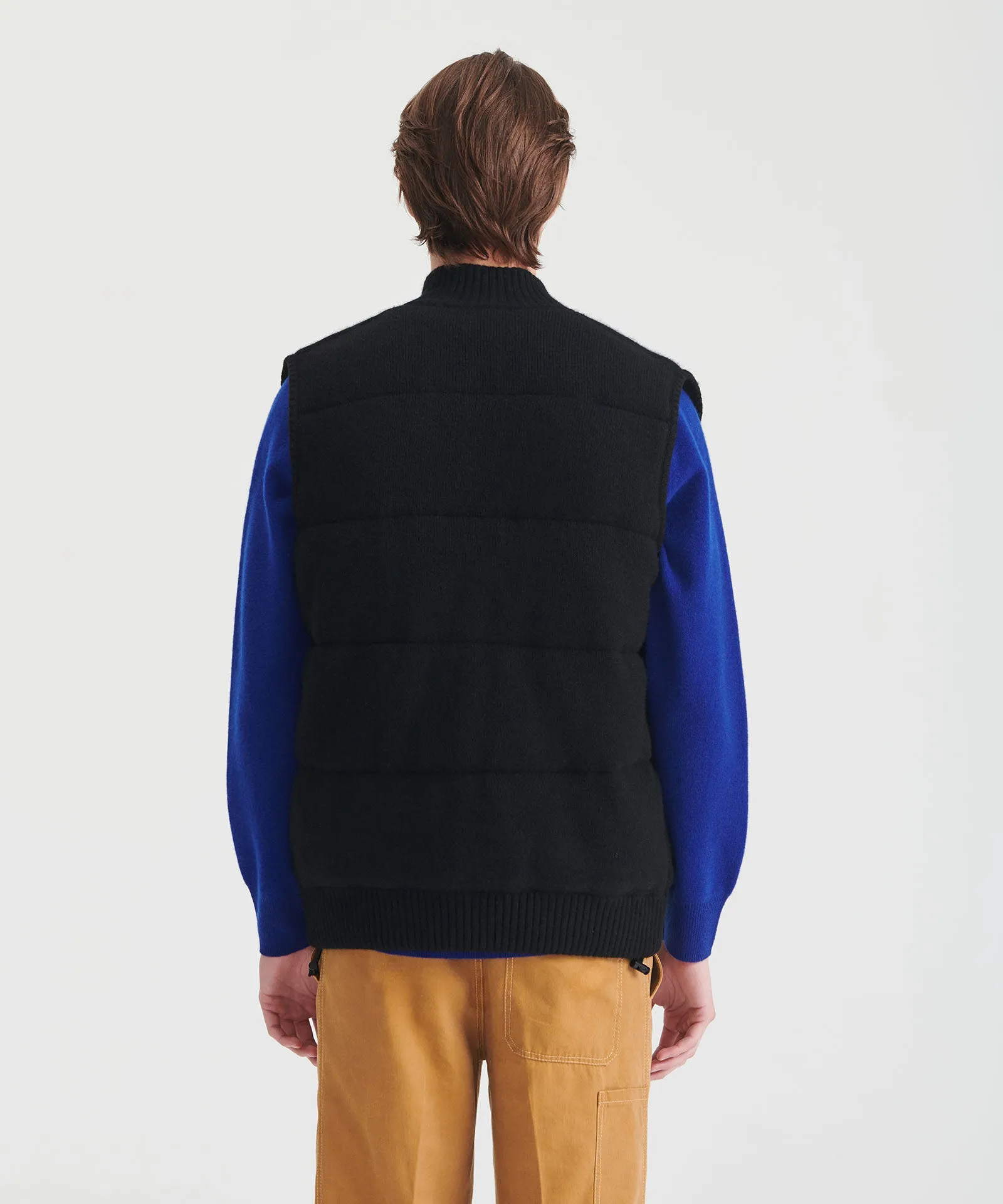 Luxurious Merino Wool & Cashmere Blend Puffer Vest