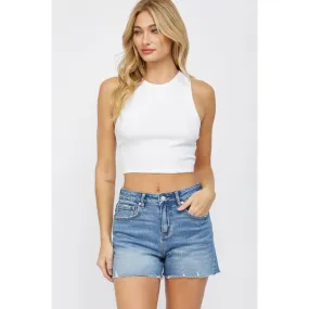 Paradise High Rise Denim Shorts