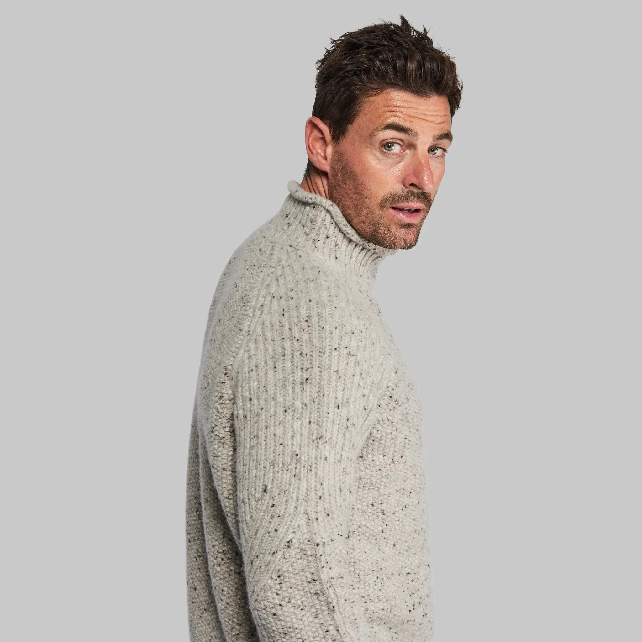 Planet Earth Guernsey Sweater. Grey edition.