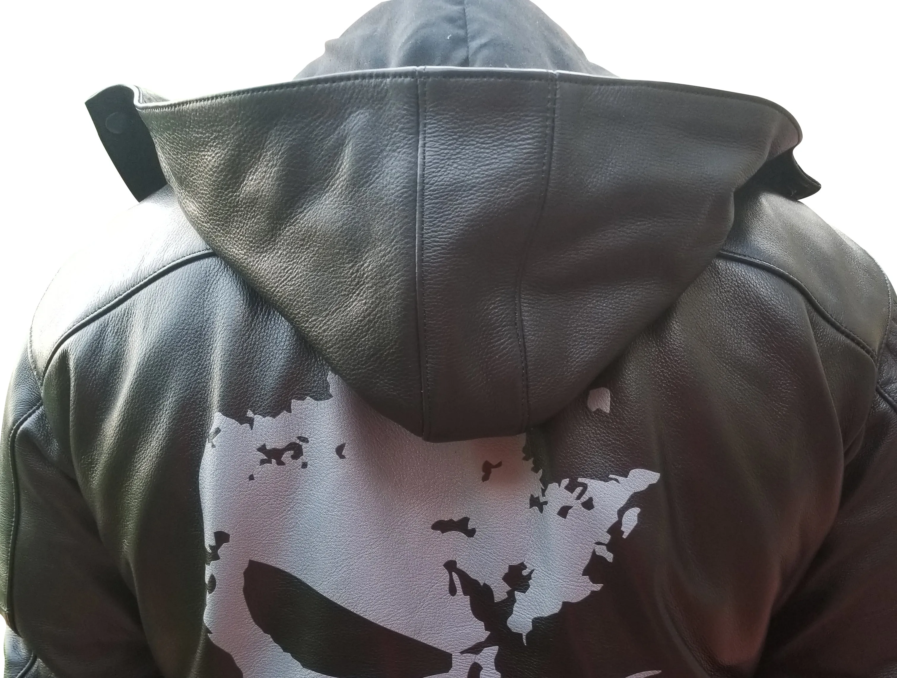 Punisher's motorcycle leather jacket