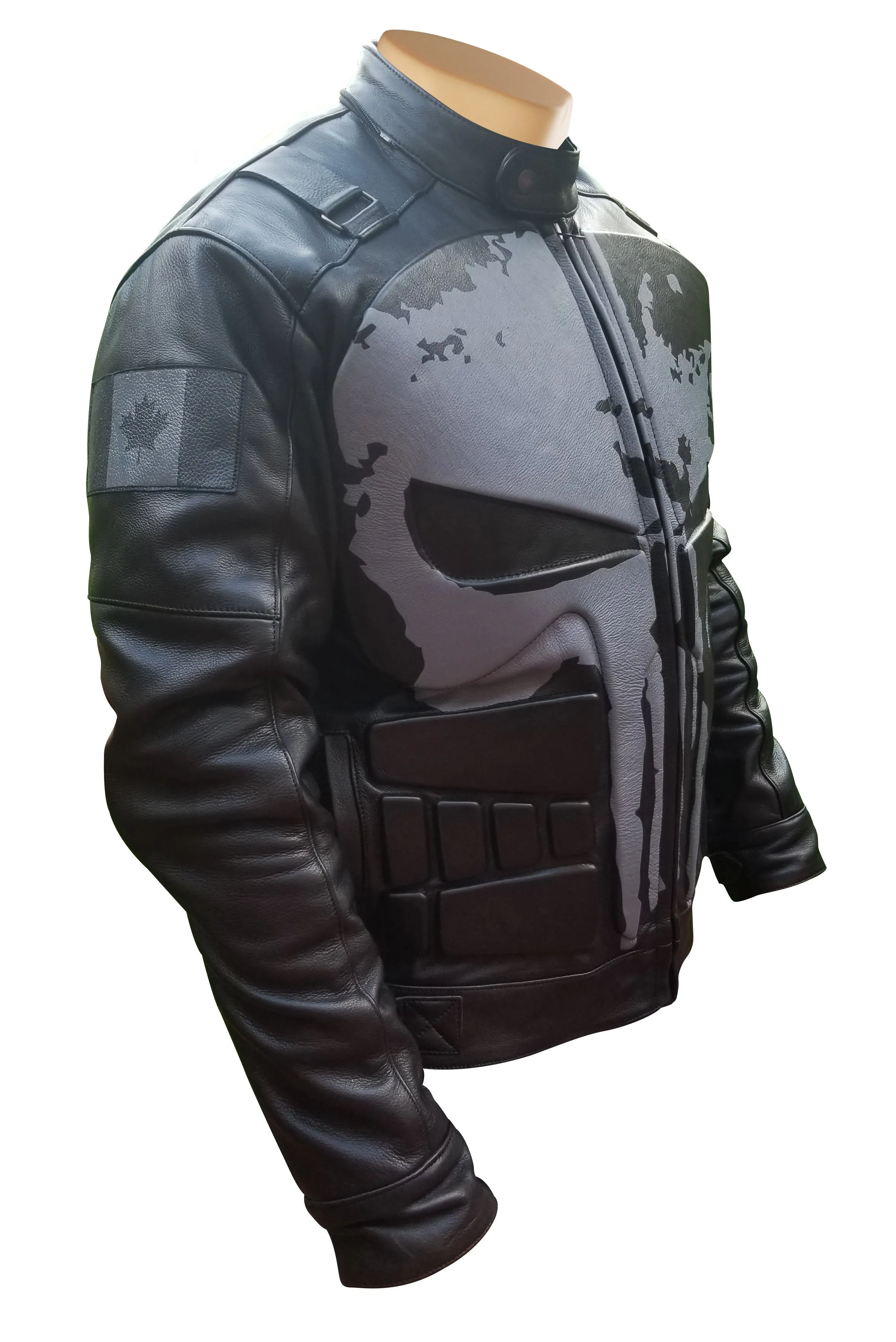 Punisher's motorcycle leather jacket