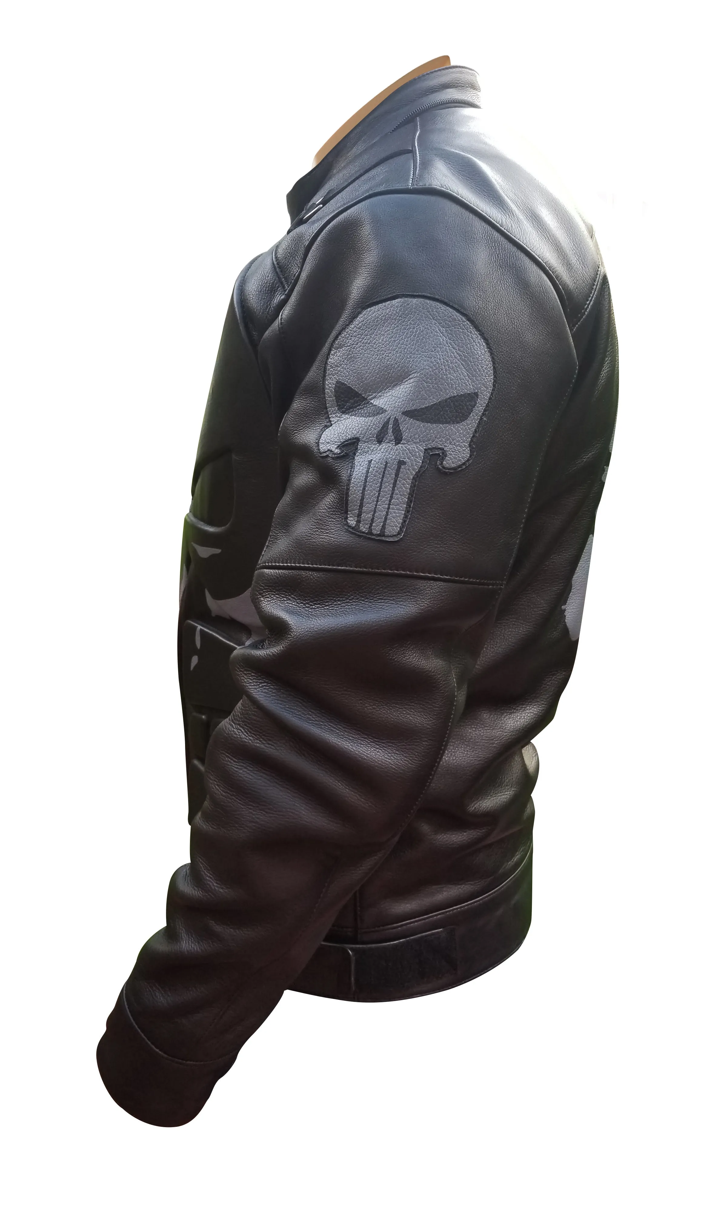 Punisher's motorcycle leather jacket