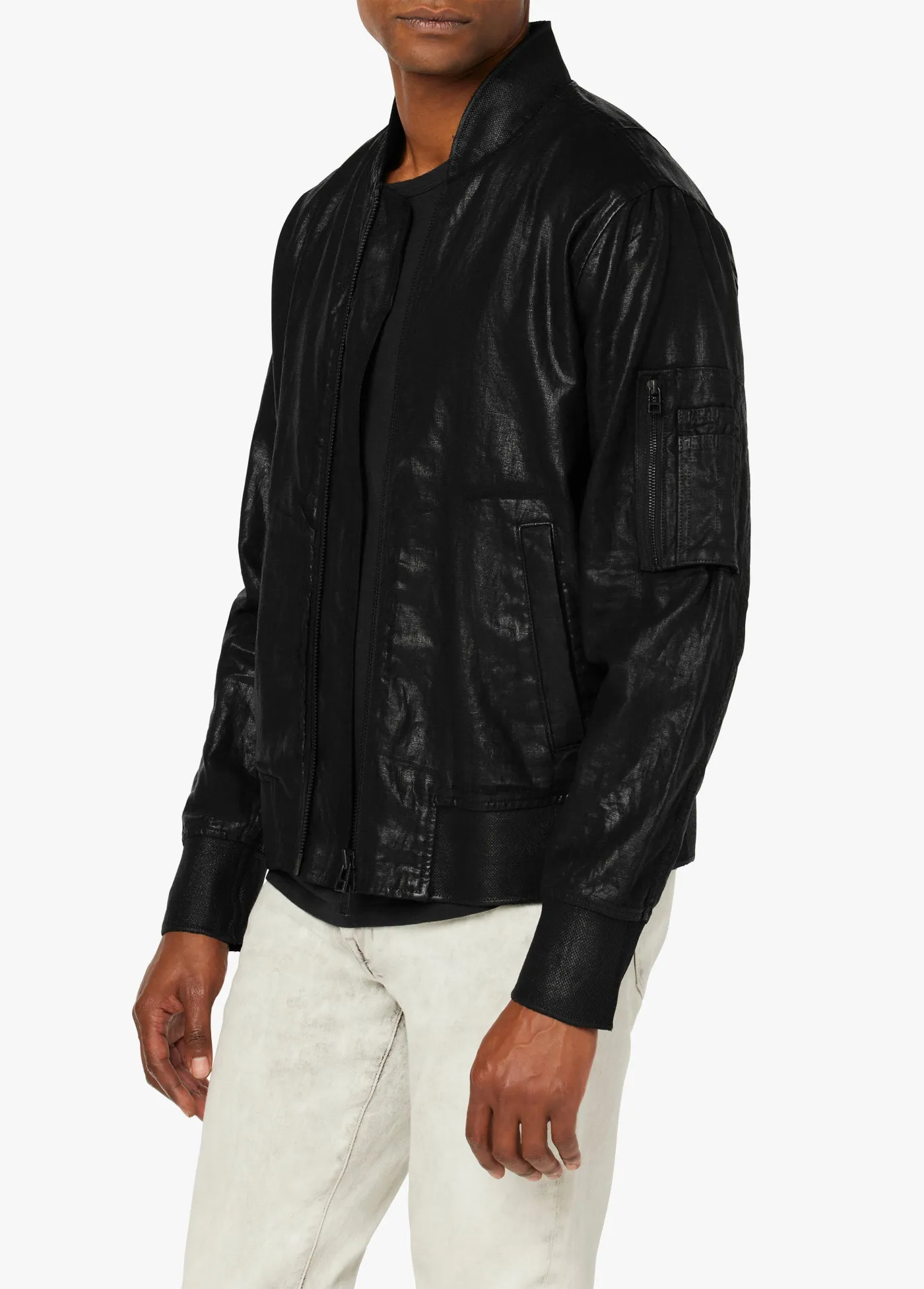 RAY LINEN BOMBER