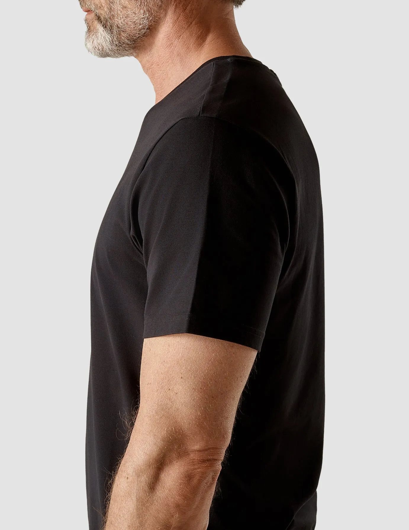 Supima T-shirt Black V-Neck