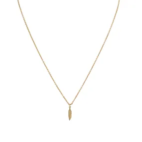 Tiny Feather & Helen Chain Necklace